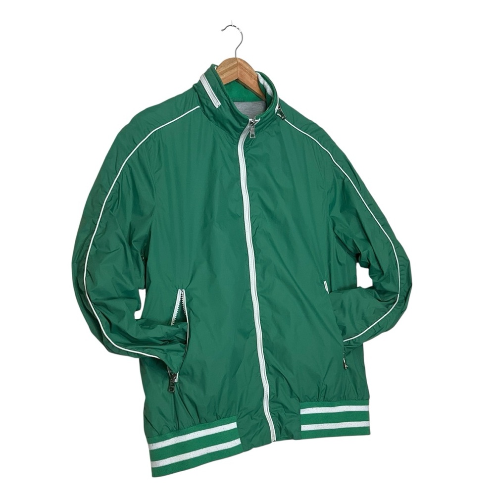 SPRINGFIELD sz S/M SPF Classic Green Windbreaker Bomber Hood Green White BURMA